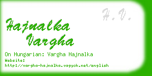 hajnalka vargha business card